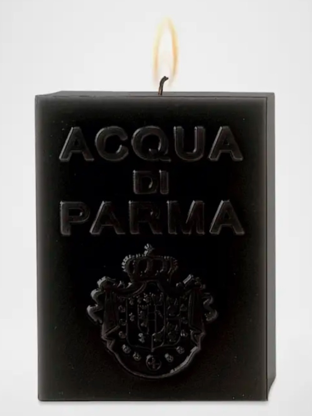 Acqua di Parma Large Black Cube Candle on Black Stand